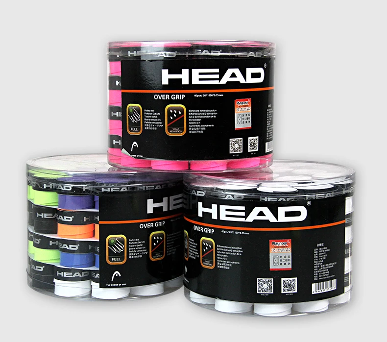 

HEAD Sweat-absorbing Belt Hand Glue Tennis Racket Badminton Racket Sweat Belt Overgrips Non-slip Matte Handle Special Strap