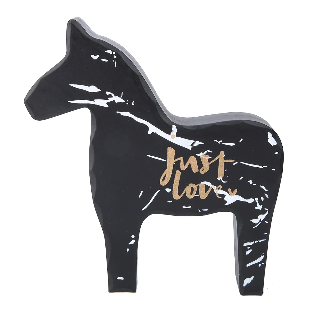 

Украшения из массива дерева в форме милой лошади, украшение для дома, гостиной, офиса, рабочего стола