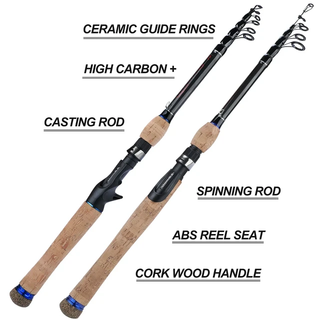 Fishing Rods Carbon Fiber Spinning  Telescopic Spinning Fishing Rods -  1.8m-2.7m - Aliexpress