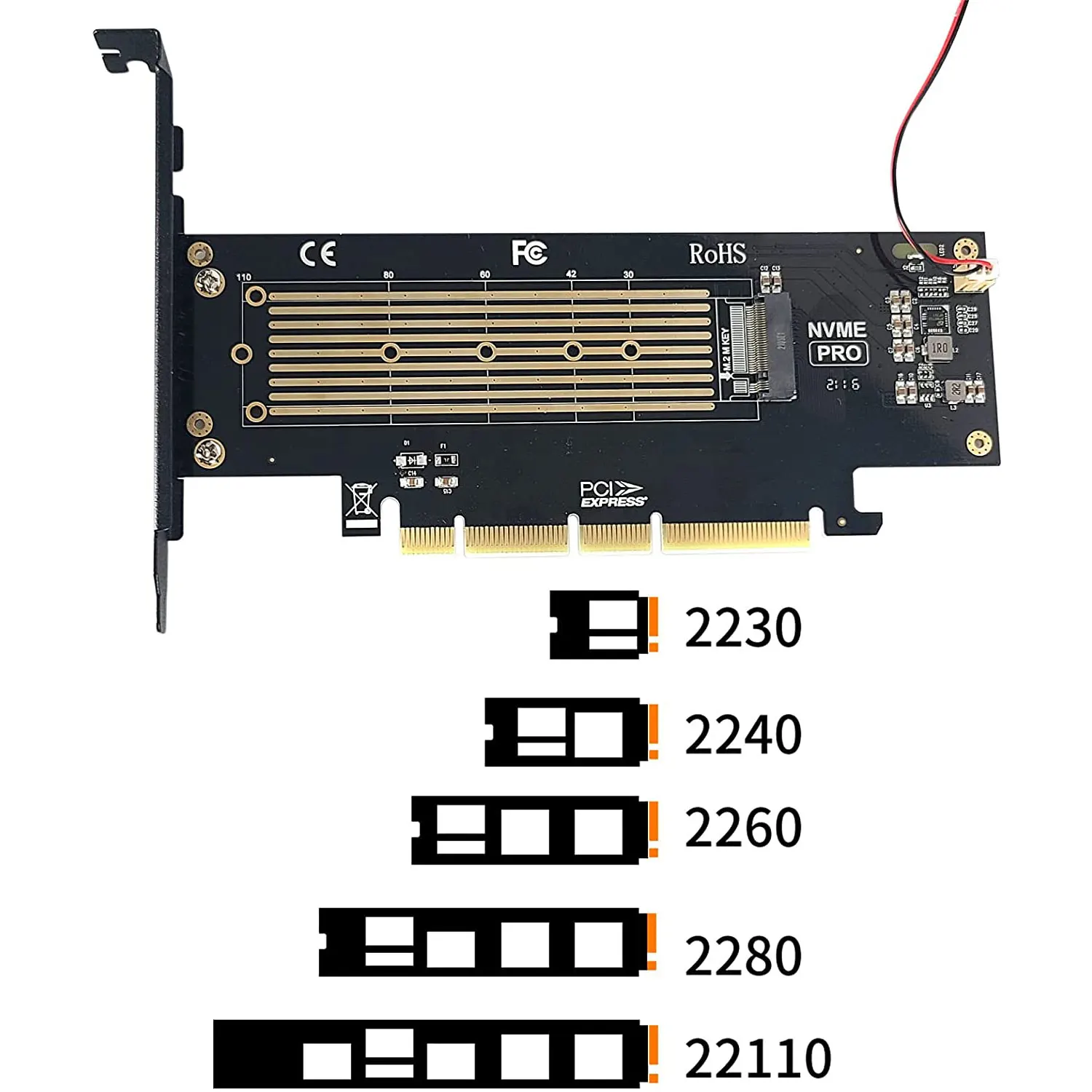 (m-chave) ssd para pci express adaptador com