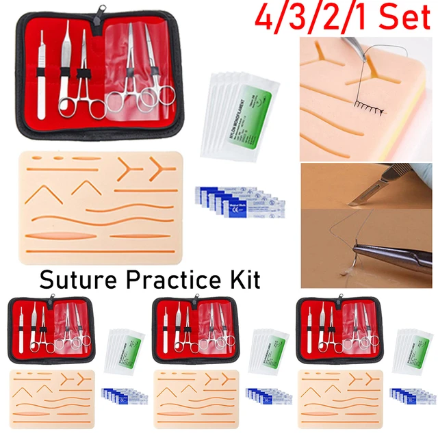 Suture Training Surgical Wound Skin Suture Training Kit Suture Practice  Model Pad Scissors Tool Kit Surgeon Teaching Equipment - Dental Teaching  Model - AliExpress