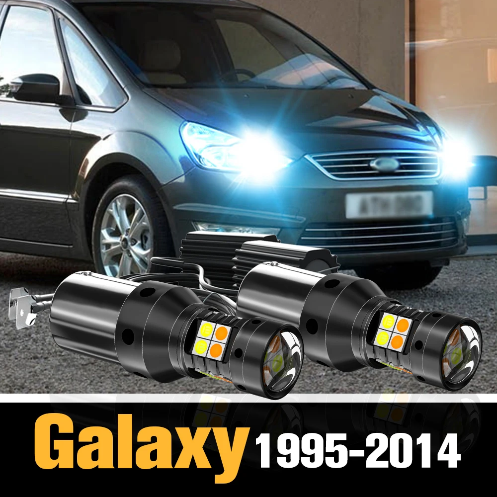 

2pcs Canbus LED Dual Mode Turn Signal+Daytime Running Light DRL Accessories For Ford Galaxy 1995-2014 2005 2006 2007 2008 2009