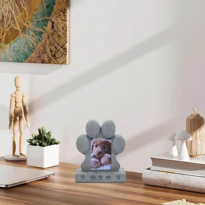 pet dog sacrifice tombstone can place Photo Creative resin simulation monument memorial stone Weather-Resistant dog tombstone