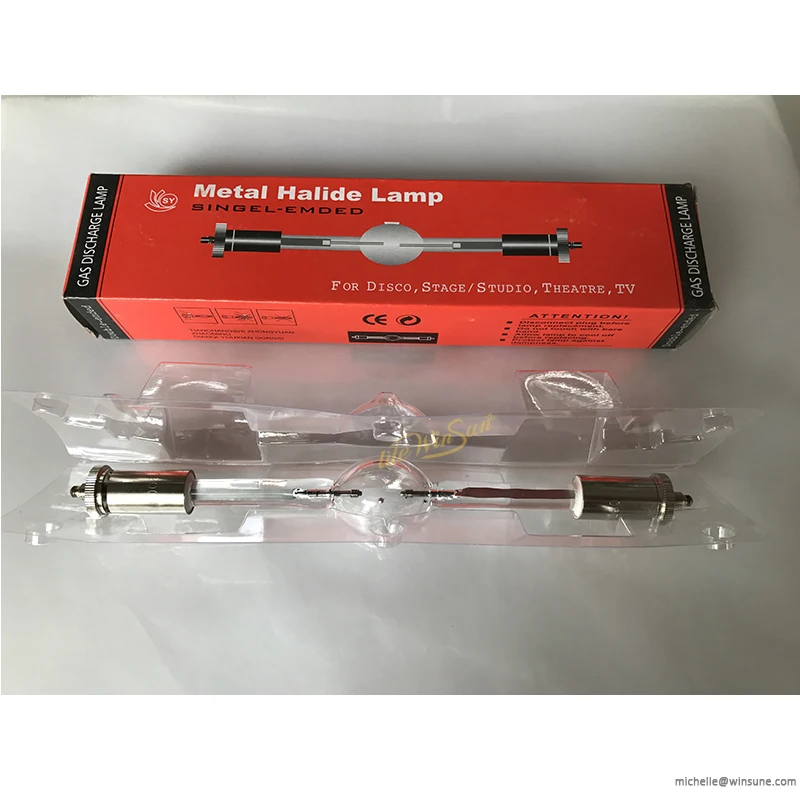 Description Picture 6 of itemHMI 1200W Double Ended 21cm 22cm Metal Halide Light Bulb 1200W Follow Spot Light Stage Daylight Compact Lamp