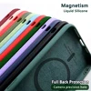 Cover Magnetica Silicone Liquido Per Iphone 14 Plus 13 12 Mini 11 Pro Max X Xs Xr Xs Max Apple Magsafe Originale Ufficiale Magnete Custodia Fotocamera Posizione Precisa Foro 1