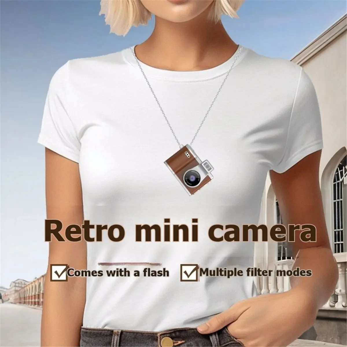 N05R 1080P 레트로 디지털 카메라 비디오 레코더 LED 필 라이트 0.96인치 IPS 스크린 휴대용 미니 디지털 카메라 B
