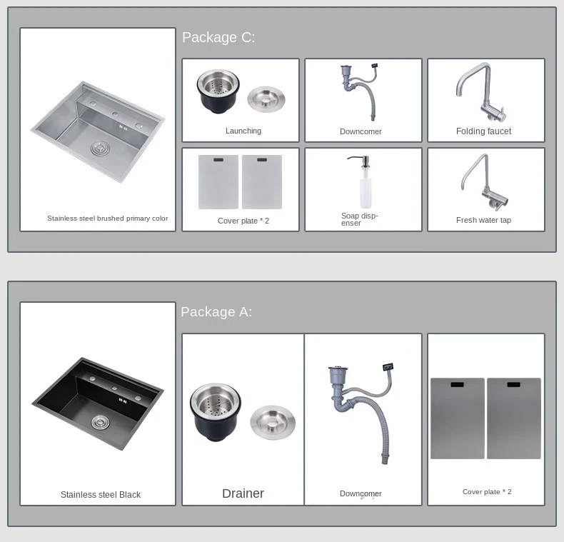 Rectangular design sink