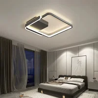 Plafonnier led moderne et simple pour chambre à coucher, avec filet rouge INS, nouvelle pièce circulaire minimaliste, chambre principale 2
