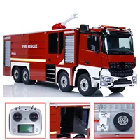8x4 1/14 RC Painted Fire Fighting Truck Assembled Fire Sprinkler Vehicles with Sounds Lights System Battery Remote Controller 2