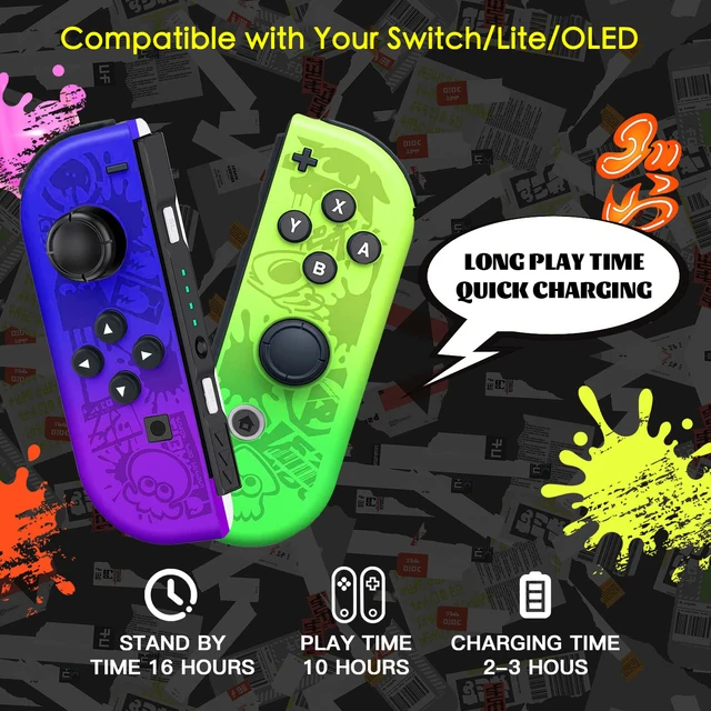 Joy Cons for Switch Nintend, L/R Controllers Wireless Controllers For Switch Replace Joy pad Joysticks with Strap Gamepad 5