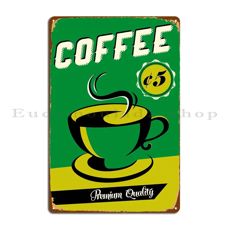 Caffè 5 Centesimi Segno Targa In Metallo Cinema Pub Design Cave Design Tin Sign Poster