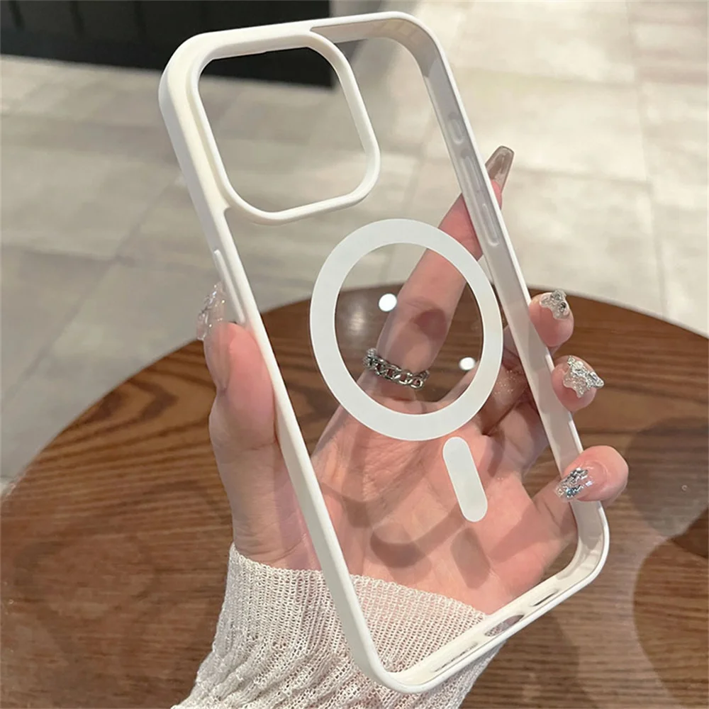 Premium Magnetic Magsafe Clear Anti-Fall Acrylic Case