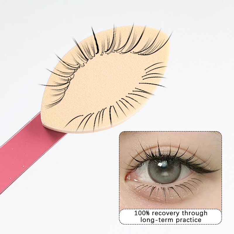 50개입 부드러운 스펀지 속눈썹 연습 패드 재사용 가능한 속눈썹 맵 차트 연습 도구 (인조 속눈썹 연장용)