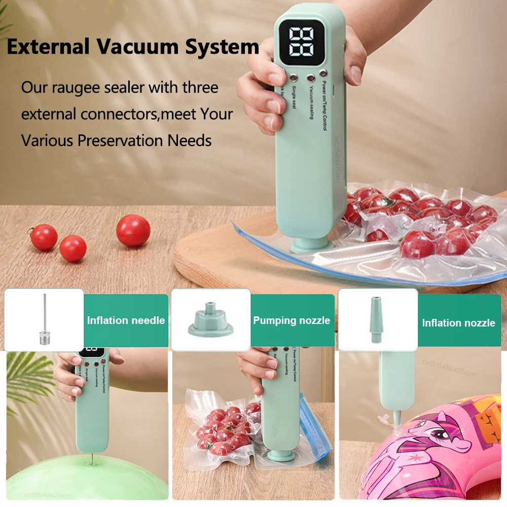 Vacuum Sealer Portable Mini Food Sealer USB Rechargeable Wireless Food Package Plastic Bags Automatic Vacuum Sealing Machine 5
