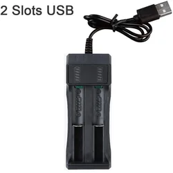 Multi-Slot Lithium Battery Charger for Rechargeable Batteries (2 Slots USB)