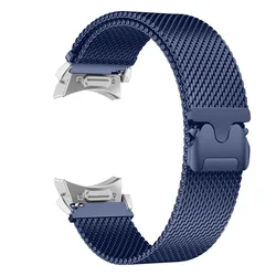 Stainless Steel Milanese Magnetic Bracelet Strap - No Gaps Design - Watch 6 Classic 47mm (Dark blue silver)