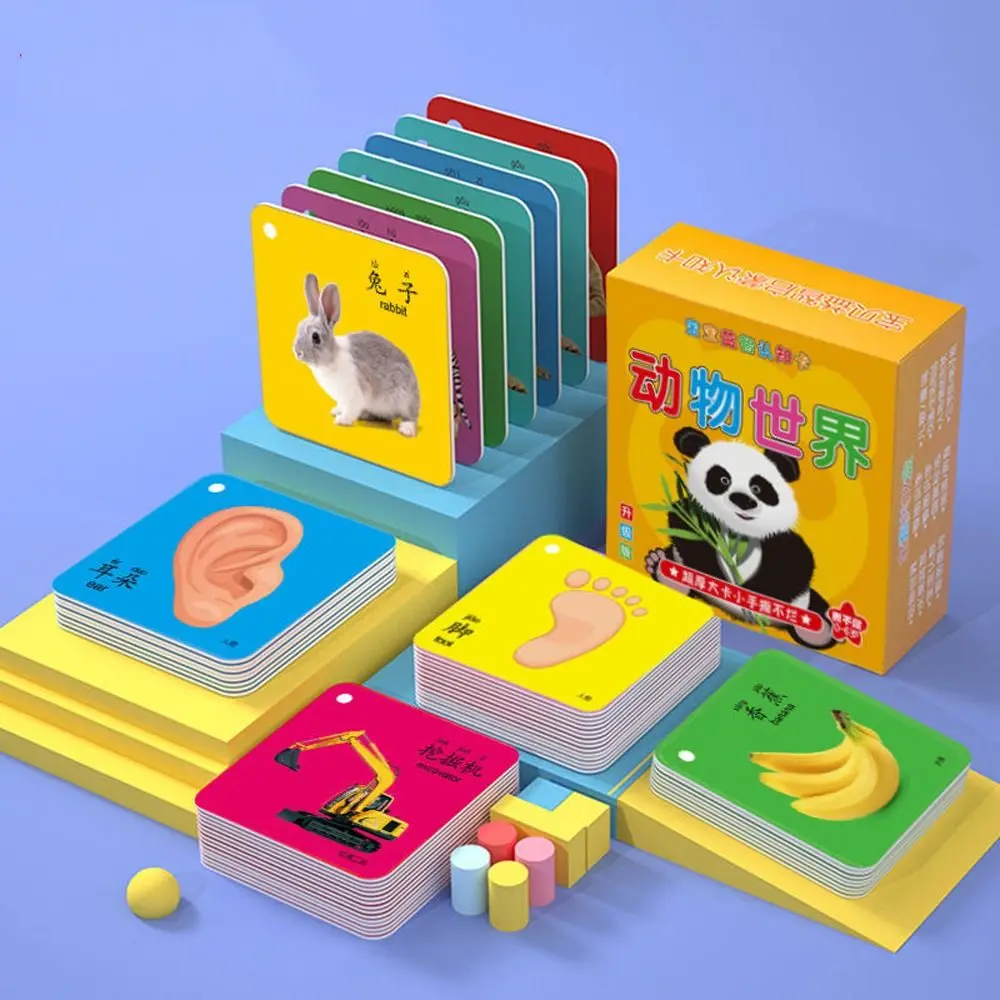 

Side Foods Animals Kids Math Toy Children Cognition Card Baby Learning Cards Number Flash Card Montessori Educational Toy