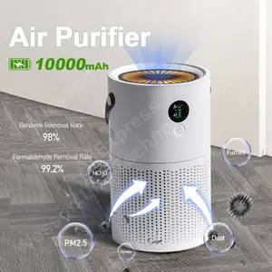 White Dolphin AP01 – purificateur d'air pour la maison, filtre HEPA,  purificateur de bureau, écran intelligent et veilleuse, nettoyeur d'air  Rechargeable