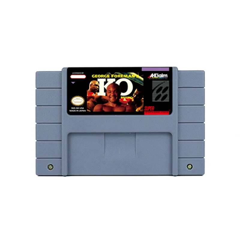 George Foreman Ko Boxing Action Game Per Snes 16 Bit Retro Cart Regalo Per Bambini