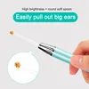 LED Baby Ear Wax Removal Cleaner Tool Flashlight Earpick Endoscope Penlight Cleaning Remover Light Visual Spoon with Magnifier 4