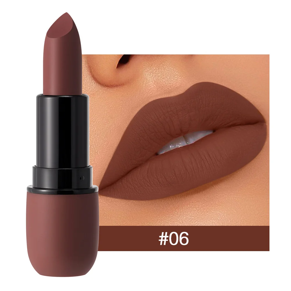 6 Farben Lippenstift Lippen Make-up Sexy Frau Samt Matt Lipgross Tönung für Lippen Langlebig Wasserdicht Antihaft-Cup Lippenkosmetik_voghion.com