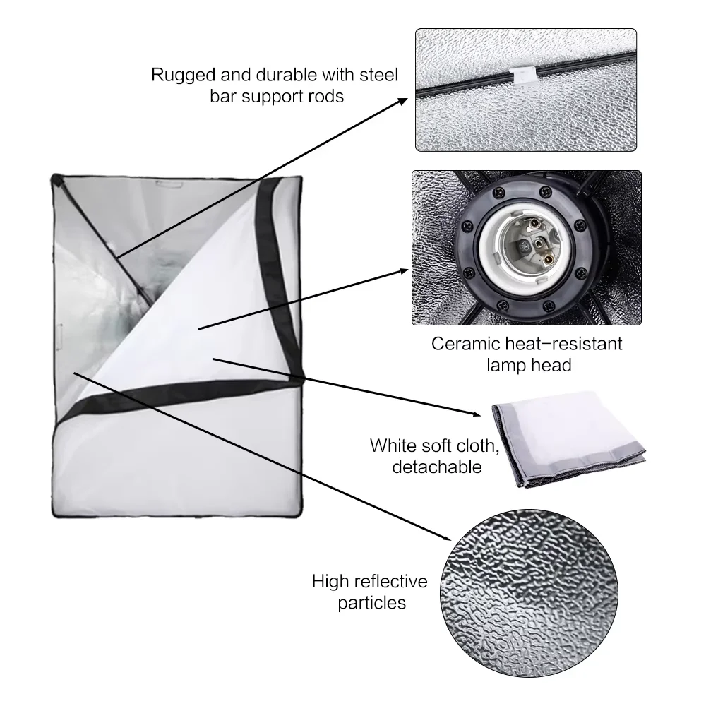 إطار خلفية للتصوير الفوتوغرافي يدعم مجموعة إضاءة S...