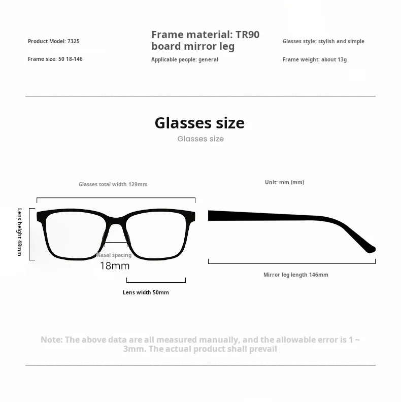 YIMARUILI 2025 Neue Retro Oval Männer und Frauen Kleine Größe Brillen Rahmen Mode Trend TR90 und Acetat Optische Gläser 7325 – Detail 5