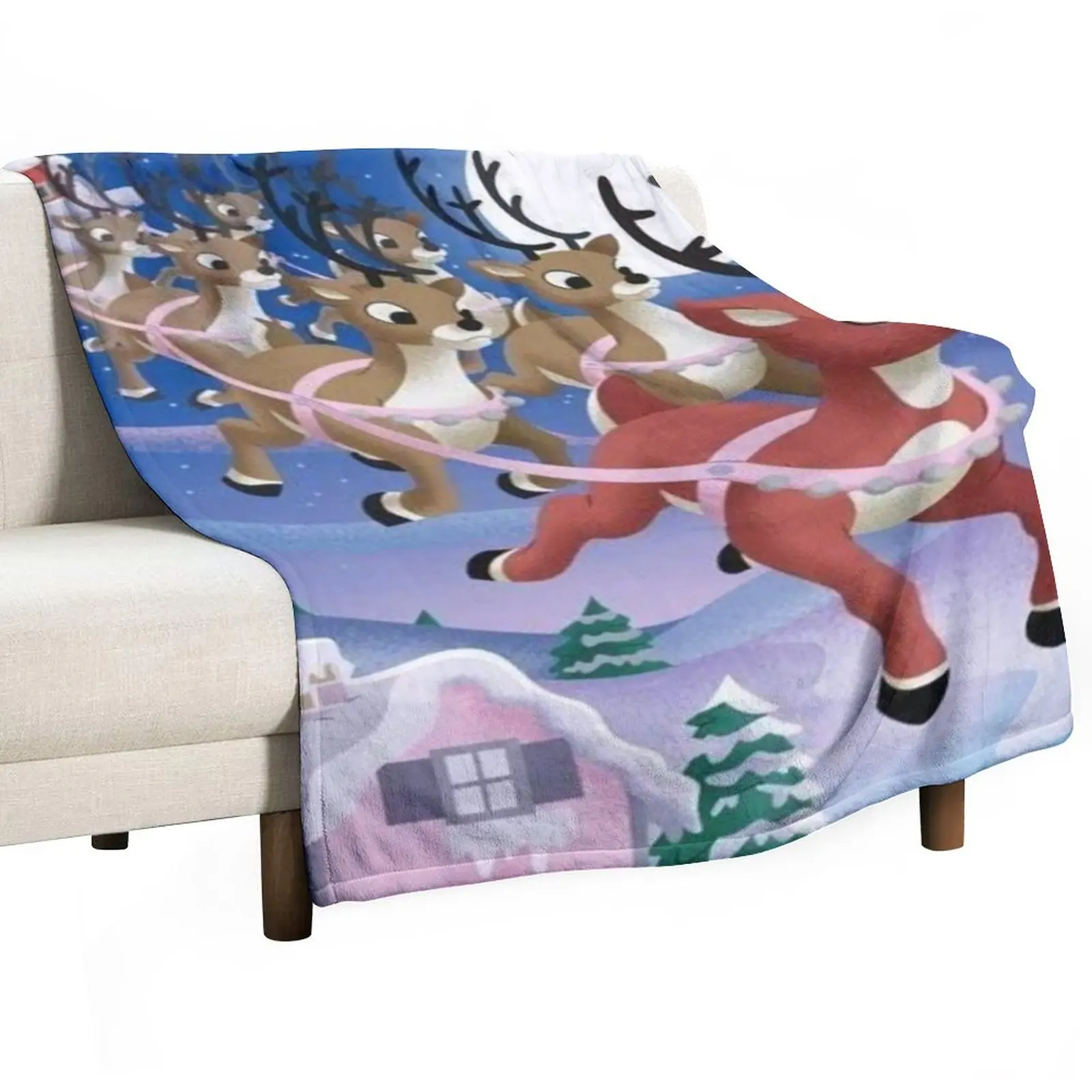 

RUDOLPH THE REDNOSE REINDEER & FRIENDS Throw Blanket Summer Blanket Kid'S Blanket Bed covers