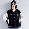 Thickened Fleece Baseball Style Jacket Hong Kong Style Loose Fit Women's Winter Outerwear Casual Retro Korean Version Coat