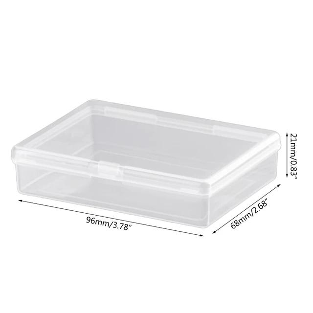 2x Transparent Plastic Box Playing Card for Case Organizer Empty Gaming  Cards Deck for Case Snaps Closed for Regular Siz