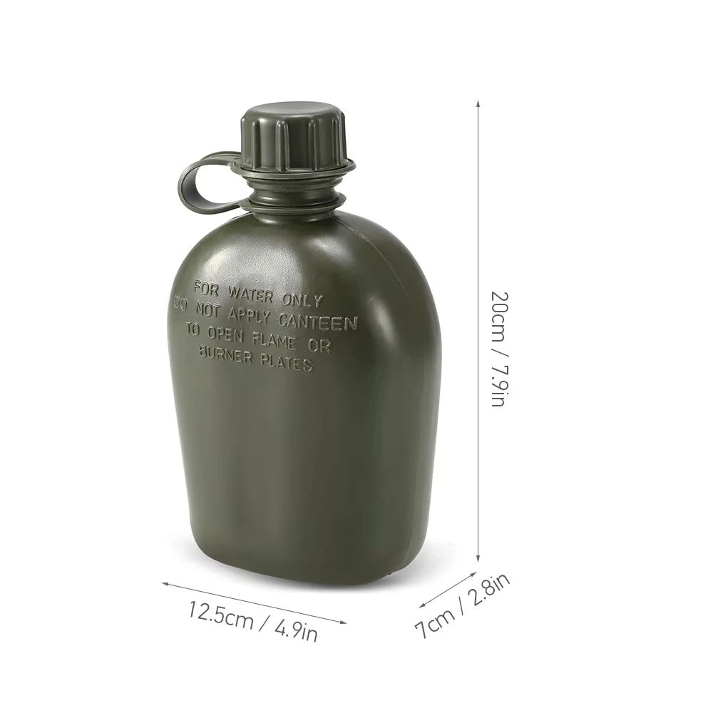 1L Kettle Outdoor Military Canteen Bottle Backpacking Survival Water Kettle Camping Hiking Bottle