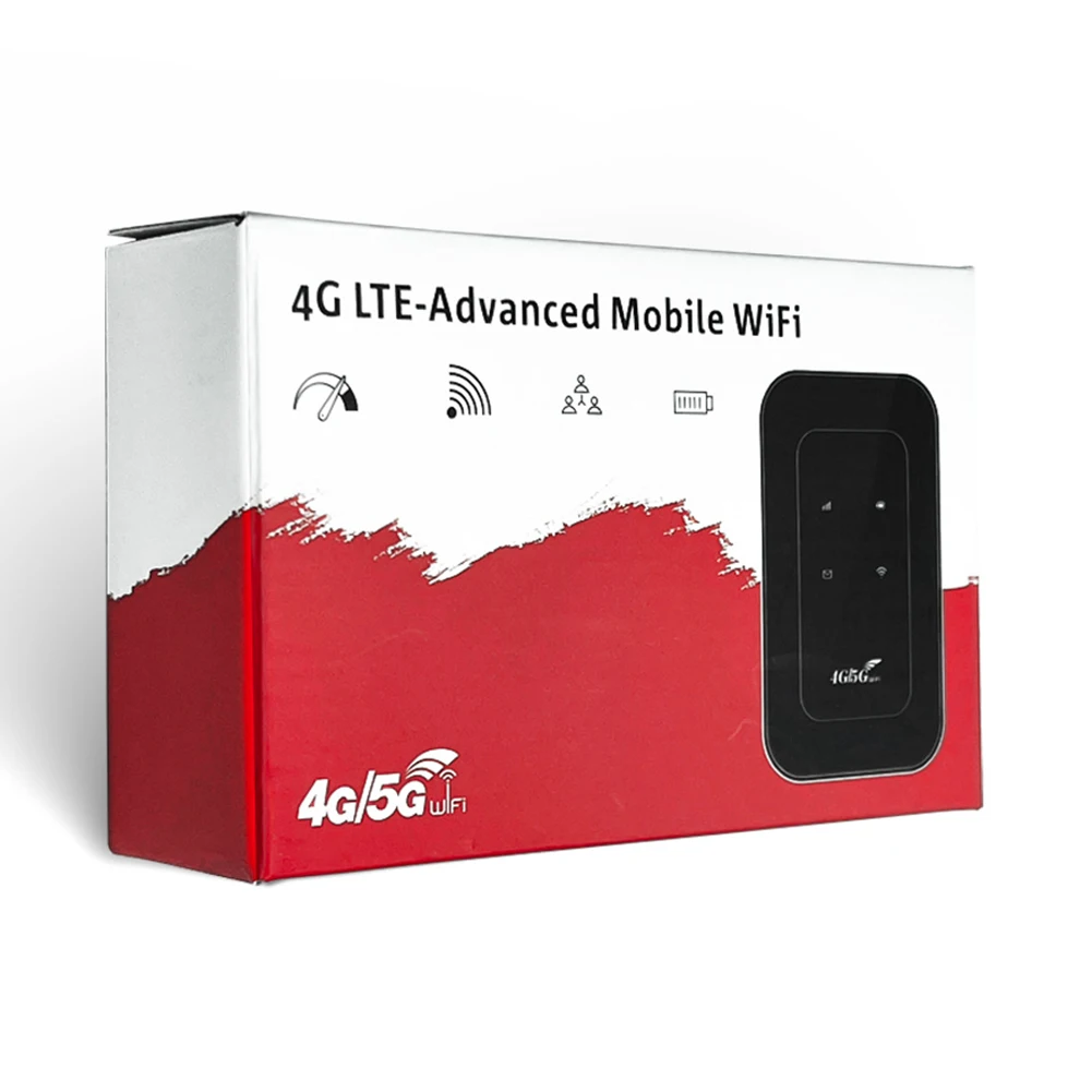 Compact 4G LTE Portable WiFi Hotspot with SIM Card Slot for Travel and Remote Areas