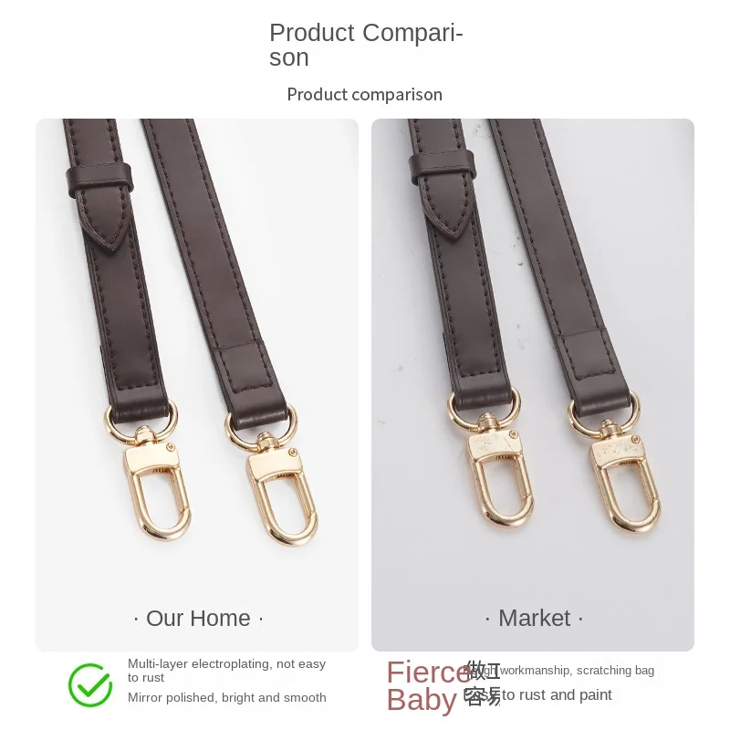 Genuine Leather Bag Strap For LV Speedy 20 25 30 Shoulder Straps Long  Replacement Adjustable Crossbody Belts Bag Accessories