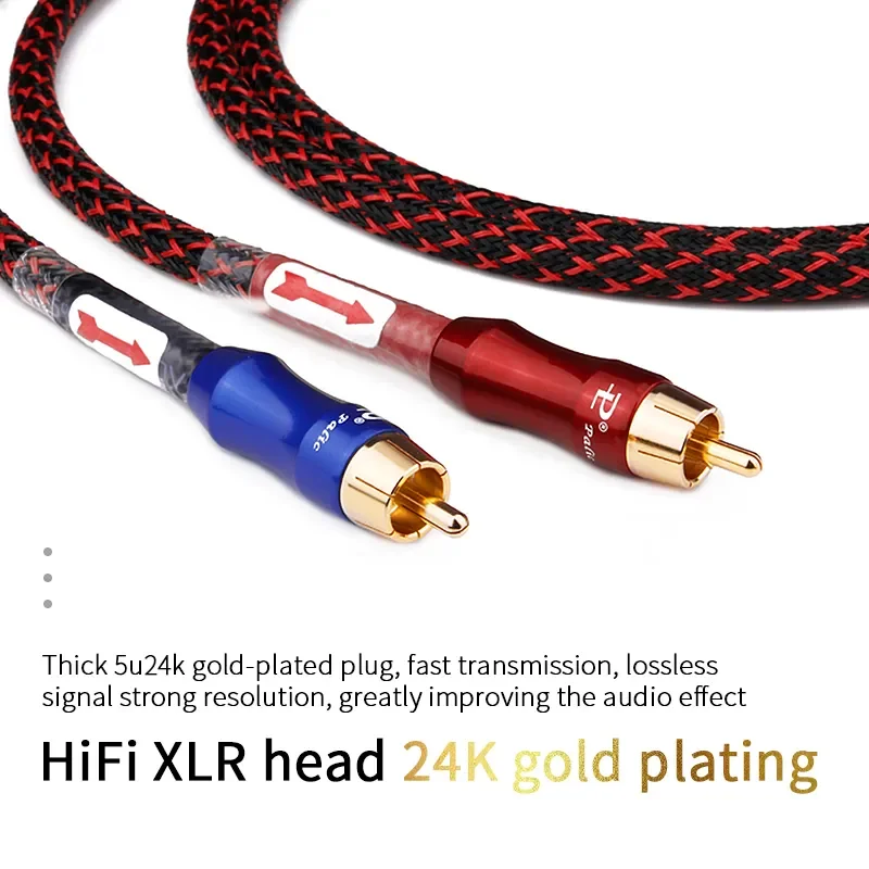 Фото YYAUDIO HIFI стерео пара RCA кабель высокопроизводительный Премиум Hi-Fi аудио 2rca к 2rca кабель для соединения №4