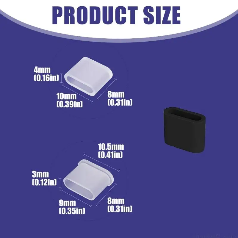 여행용 USB Type C 포트 보호 장치를 위한 스냅온 더스트 커버 간편한 설치 디자인