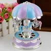LED Classical Musical Box Mini Carousel Merry-Go-Round Music Case Christmas Gifts for Adult Kids Wedding Decor for Childrens Day 5