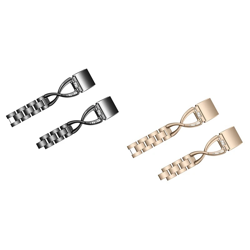 Cinturino Per Fitbit Charge 2/Fitbit Charge Hr Lady Women Diamond Band Cinturino In Acciaio Inossidabile Per Fitbit Charge1