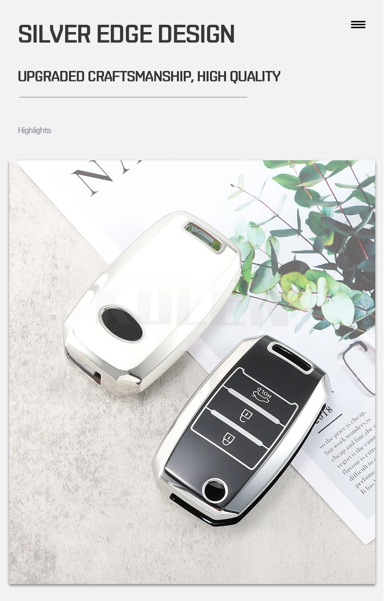 TPU Car Flip Key Case Cover Shell Fob per KIA RIO 3 K2 Ceed Cerato K3 K5 Sorento Sportage Soul K4 Picanto Optima Forte Stinger - S8bc8369bbe984a16b7c45131cea1e8c4h