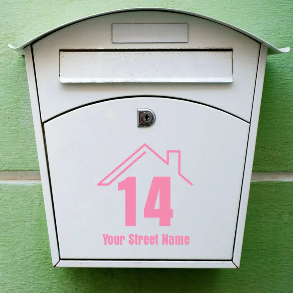 1pc Vinyl Minimalist Style Can Be Customised with Weatherproof Base Wheeled Bin Number and Bin Sticker with House Number and Str 2