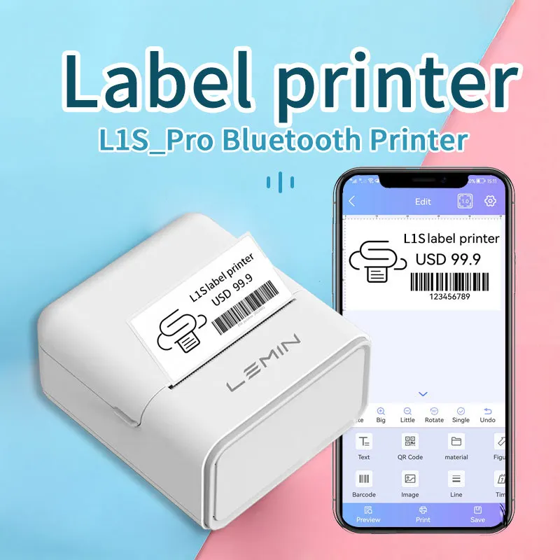 

L1S Home Handheld Portable Bluetooth Label Printer Mini Label Machine Sells Well Across Borders