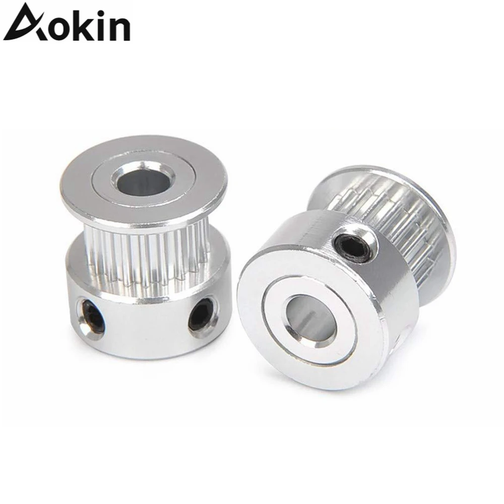 

1PC GT2 Idler Pulley 16T 20T Toothless 6mm Width Timing Belt Bore 3mm 5mm Pulley Wheel Aluminum for 3D Printer