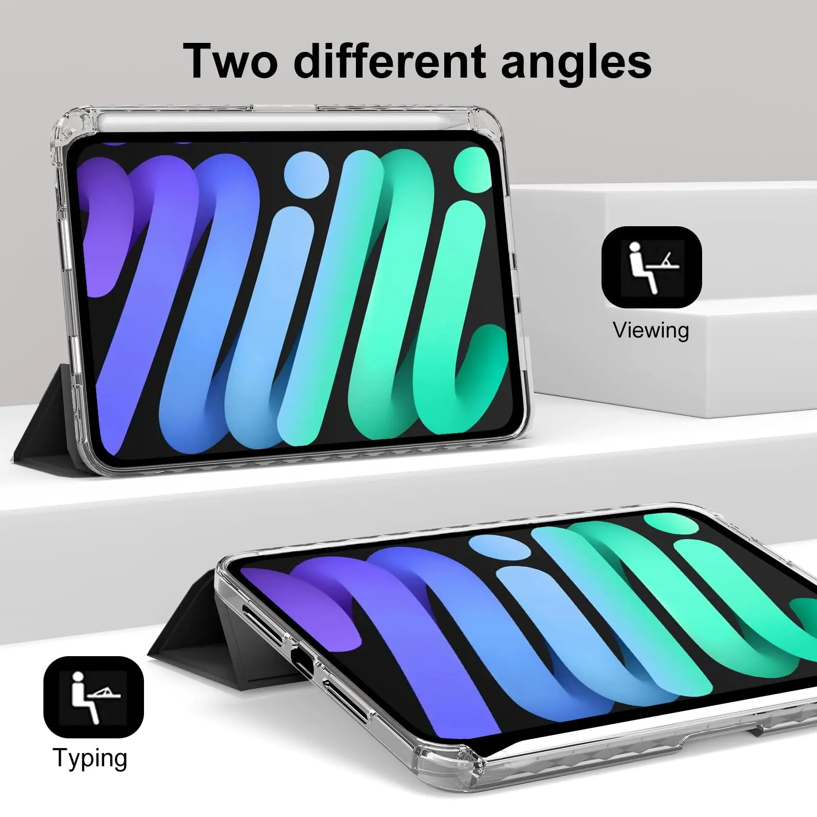 Premium Flip Smart Cover with Transparent Back Shell