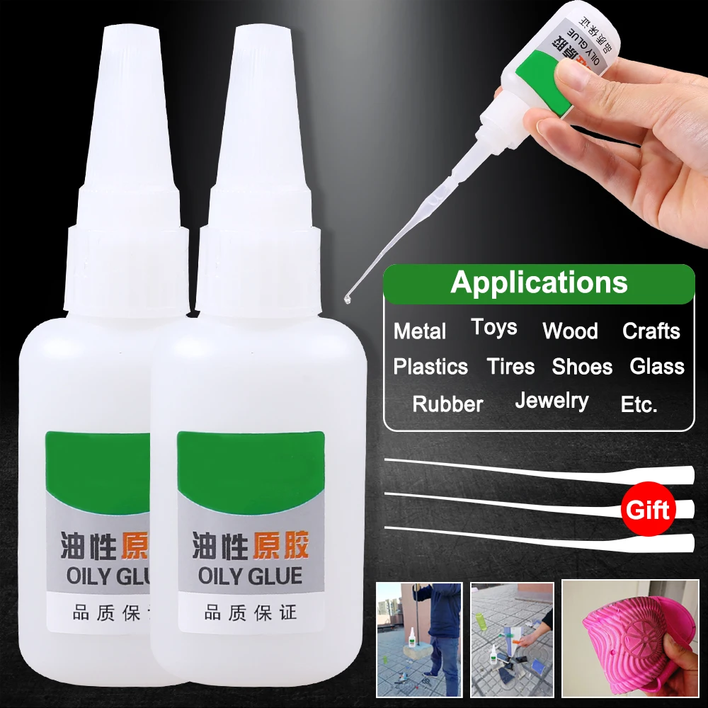 Extra Strong Super Glue Instant Seconds Oily Adhesive Fast Cyanoacrylate Welding Leather Shoe Repair Wood Metal Plastic 502 Bond 2