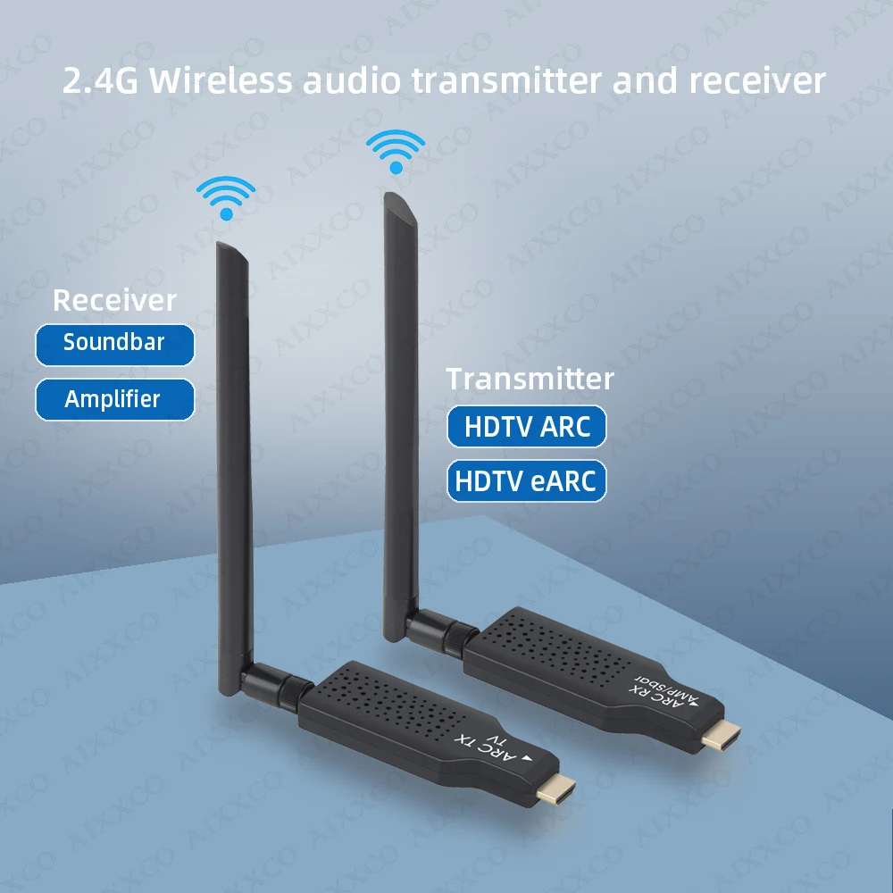 50M 2.4G Wireless HDMI-compatible ARC audio Transmitter Receiver Audio Extender Adapter For ARC Power Amplifier Sound Bar
