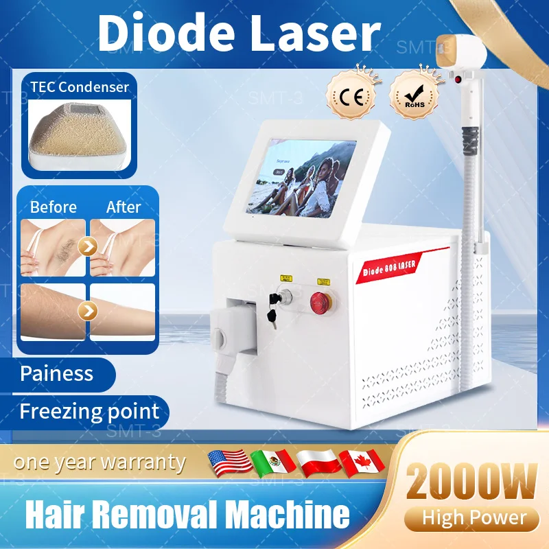 new2000W Profession Three wavelengths 755 808 1064 Laser Diode diode laser hair removal Laser Harmony Equipment