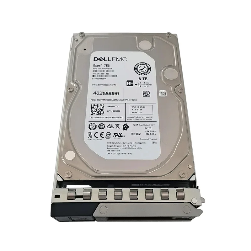 Dell 3.5  HDD, Exos 0N660, C5HD0, 8TB, 7.2K SAS, 12G, 512e, 00N660, 0C5HD0, ǰ