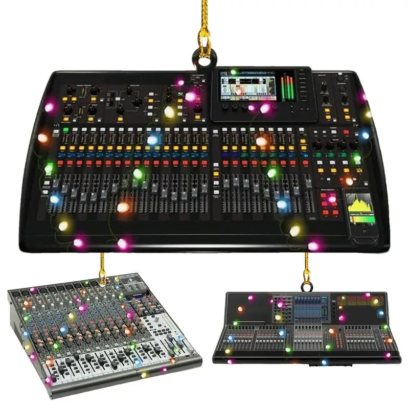 

DJ Mixer Music Ornament Audio Engineer Christmas Ornaments Mixer Console Audio Ornament For Christmas Tree Christmas Decoration