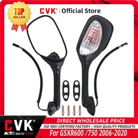 CVK Rearview Mirror Rear View LED Light For Suzuki GSXR600 GSXR GSX-R 600 K6 2006 2008 2009 2010 2011 2012 2013 2014 2015 2016 1