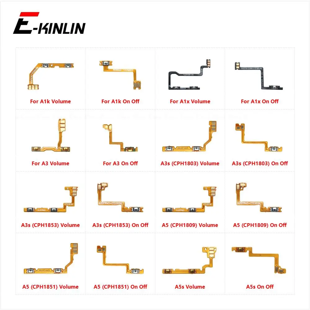 

Power ON OFF Mute Switch Control Key Volume Button Flex Cable For OPPO A1k A1x A3 A3s A5 A5s Replacement Parts