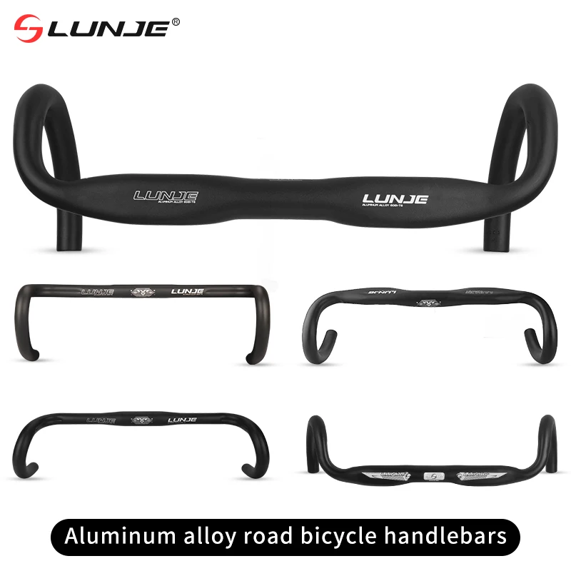 Road Bike Handlebar Bicycle Handle Racing Drop Bar Bicycle Reduce Resistance Bent Handlebar Bike Parts LUNJE
